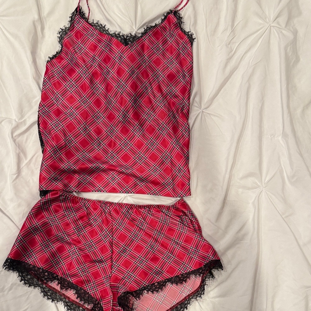 Plaid Red Women's Sleepwear Set